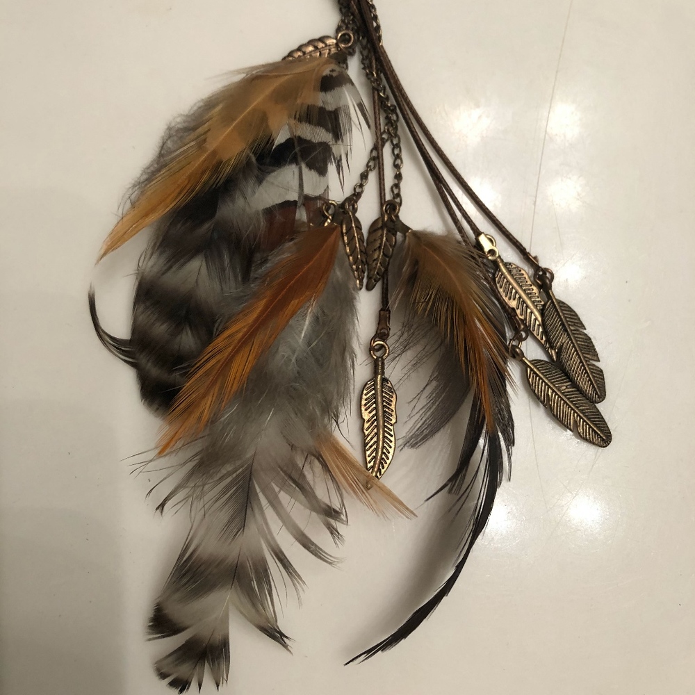 Long Feather Necklace